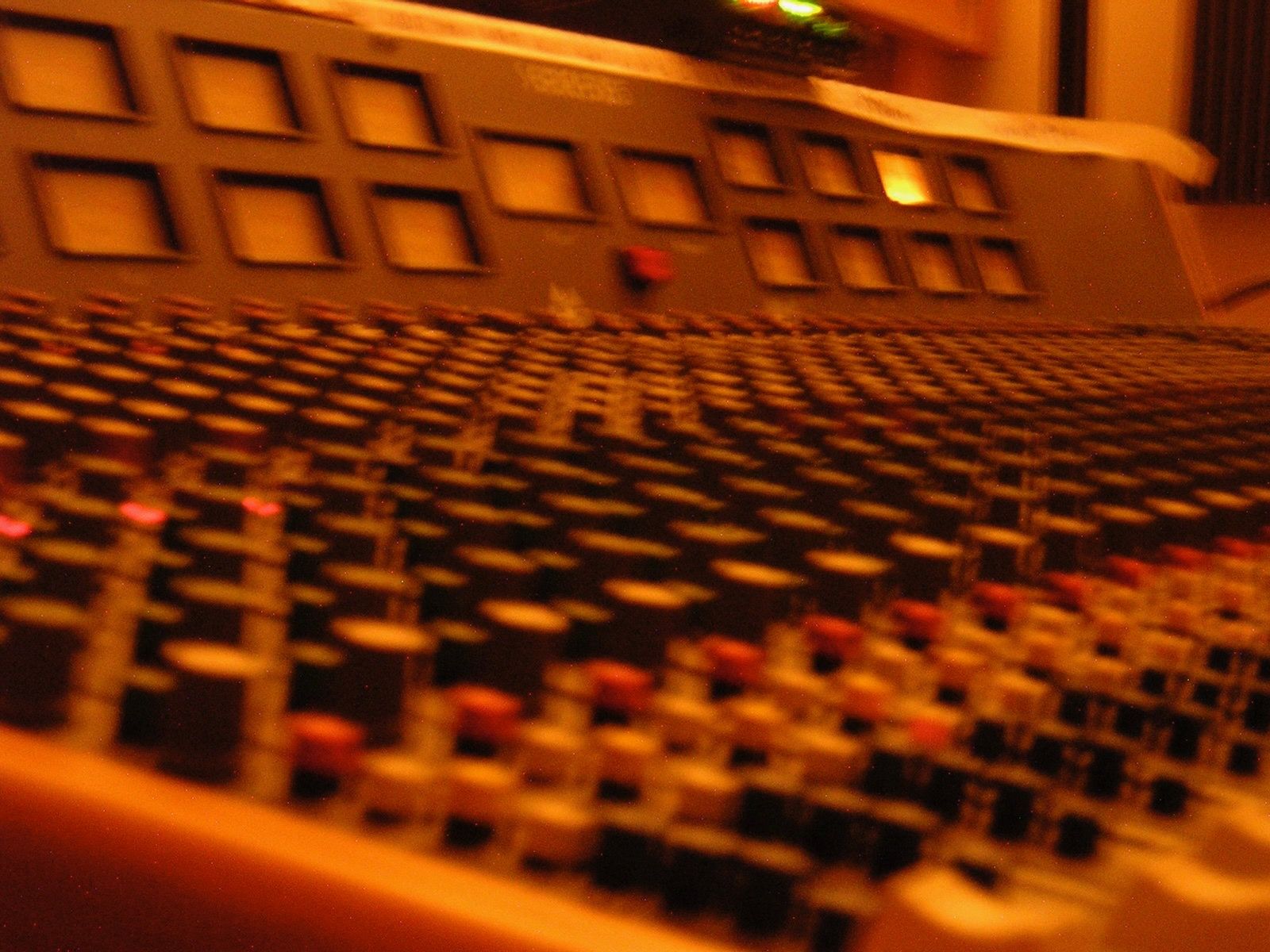 Console in warm light