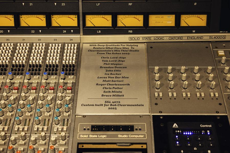 The SSL 4000 G+ and its plaque